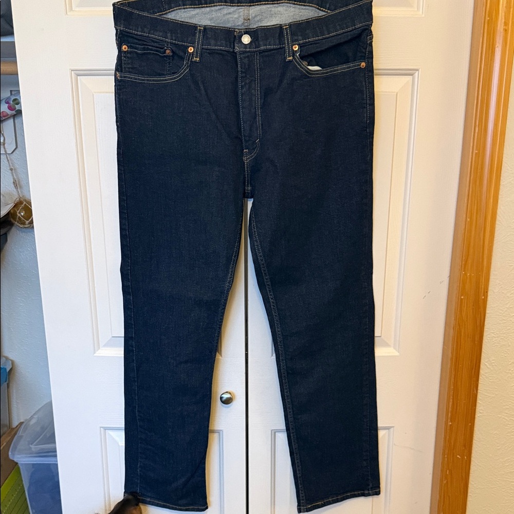 Levi's Men's Slim Straight Jeans in Dark Indigo